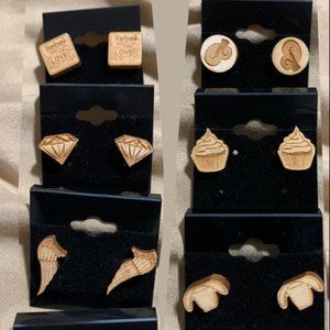 Wooden Earrings Originals $5.00 each Sale 5/15.00